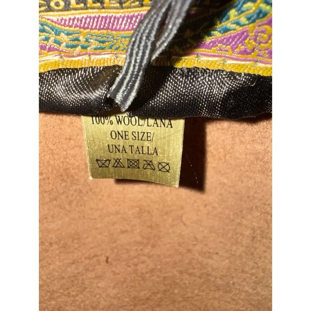 Scala Women’s Pecan Wool Felt Cloche Hat Handmade Floral Accent One Size